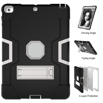 For iPad 4 / 3 / 2 Silicone + PC Protective Case with Stand(Black + White) - iPad 4 & 3 & 2 Cases by buy2fix | Online Shopping UK | buy2fix