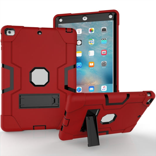 For iPad 4 / 3 / 2 Silicone + PC Protective Case with Stand(Red + Gray) - iPad 4 & 3 & 2 Cases by buy2fix | Online Shopping UK | buy2fix