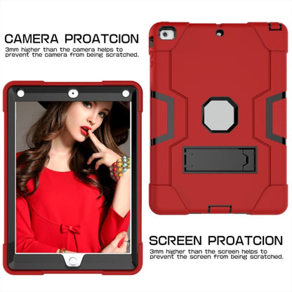 For iPad 4 / 3 / 2 Silicone + PC Protective Case with Stand(Red + Gray) - iPad 4 & 3 & 2 Cases by buy2fix | Online Shopping UK | buy2fix