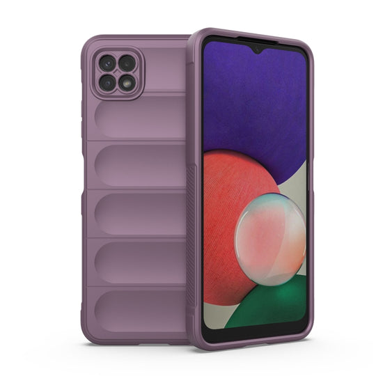 For Samsung Galaxy A22 5G Magic Shield TPU + Flannel Phone Case(Purple)