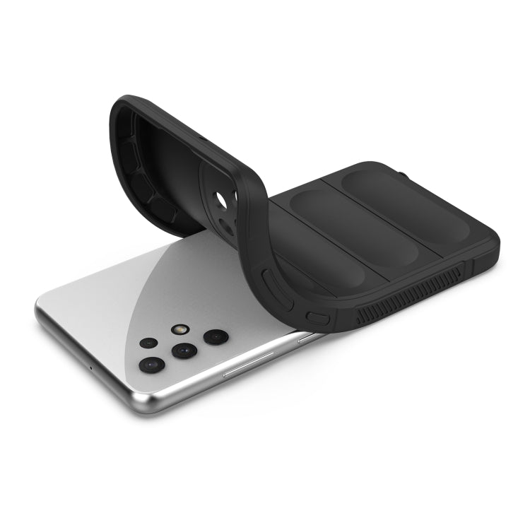 For Samsung Galaxy A32 4G Magic Shield TPU + Flannel Phone Case(Grey) by buy2fix