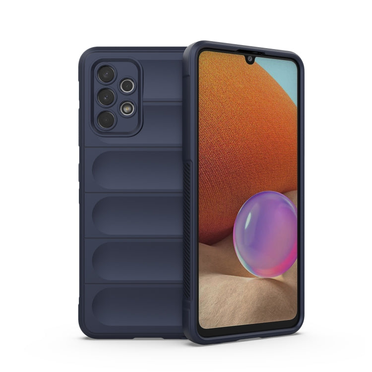 For Samsung Galaxy A32 4G Magic Shield TPU + Flannel Phone Case(Dark Blue) by buy2fix