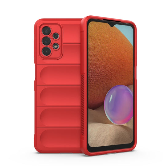 For Samsung Galaxy A32 5G Magic Shield TPU + Flannel Phone Case(Red)