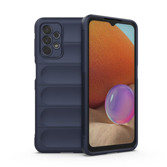For Samsung Galaxy A32 5G Magic Shield TPU + Flannel Phone Case(Dark Blue)
