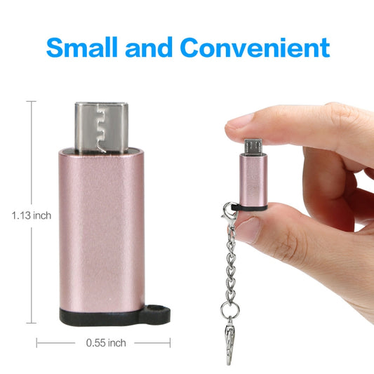 5 PCS USB-C / Type-C Female to Micro USB Male Connector Adapter Random Color Delivery(Gold) - OTG Adapter by buy2fix | Online Shopping UK | buy2fix