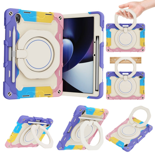 For OPPO Pad Armor Contrast Color Silicone + PC Tablet Case(Colorful Pink) - OPPO by buy2fix | Online Shopping UK | buy2fix