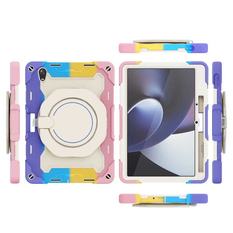 For OPPO Pad Armor Contrast Color Silicone + PC Tablet Case(Colorful Pink) - OPPO by buy2fix | Online Shopping UK | buy2fix