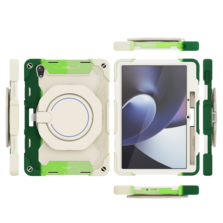 For OPPO Pad Armor Contrast Color Silicone + PC Tablet Case(Colorful Green) - OPPO by buy2fix | Online Shopping UK | buy2fix
