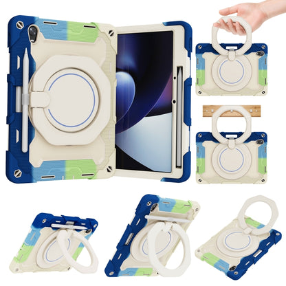 For OPPO Pad Armor Contrast Color Silicone + PC Tablet Case(Colorful Blue) - OPPO by buy2fix | Online Shopping UK | buy2fix
