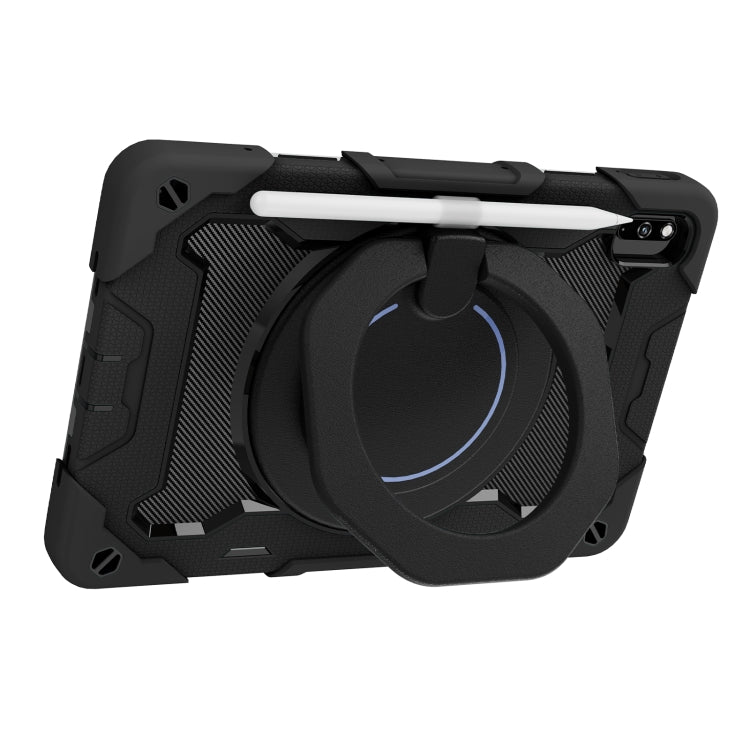 For Huawei MatePad 10.4 Armor Contrast Color Silicone + PC Tablet Case(Black) - Huawei by buy2fix | Online Shopping UK | buy2fix