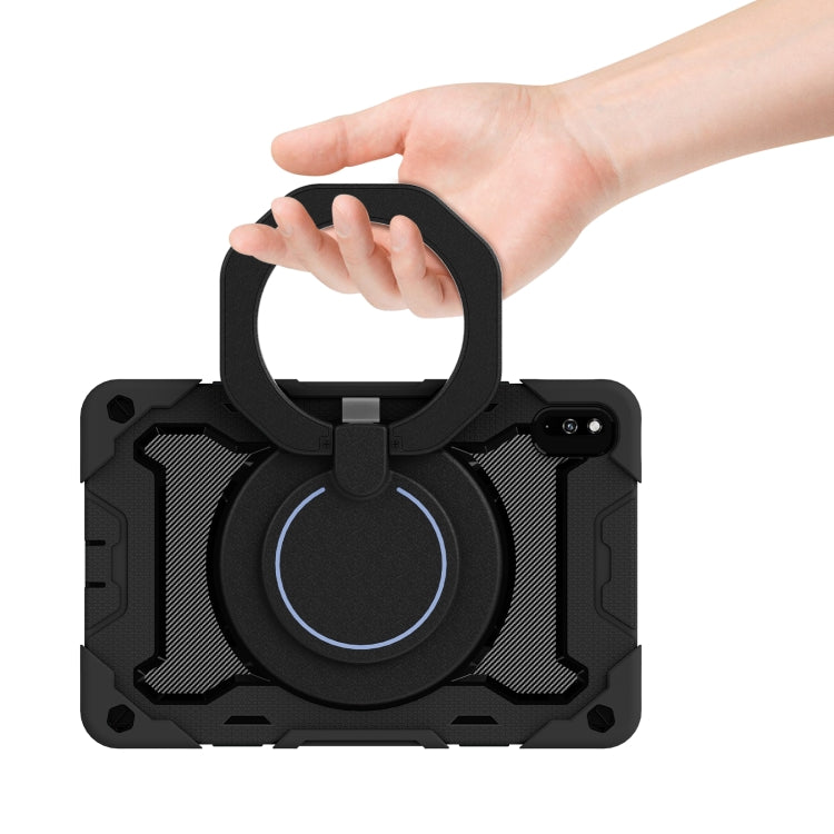 For Huawei MatePad 10.4 Armor Contrast Color Silicone + PC Tablet Case(Black) - Huawei by buy2fix | Online Shopping UK | buy2fix