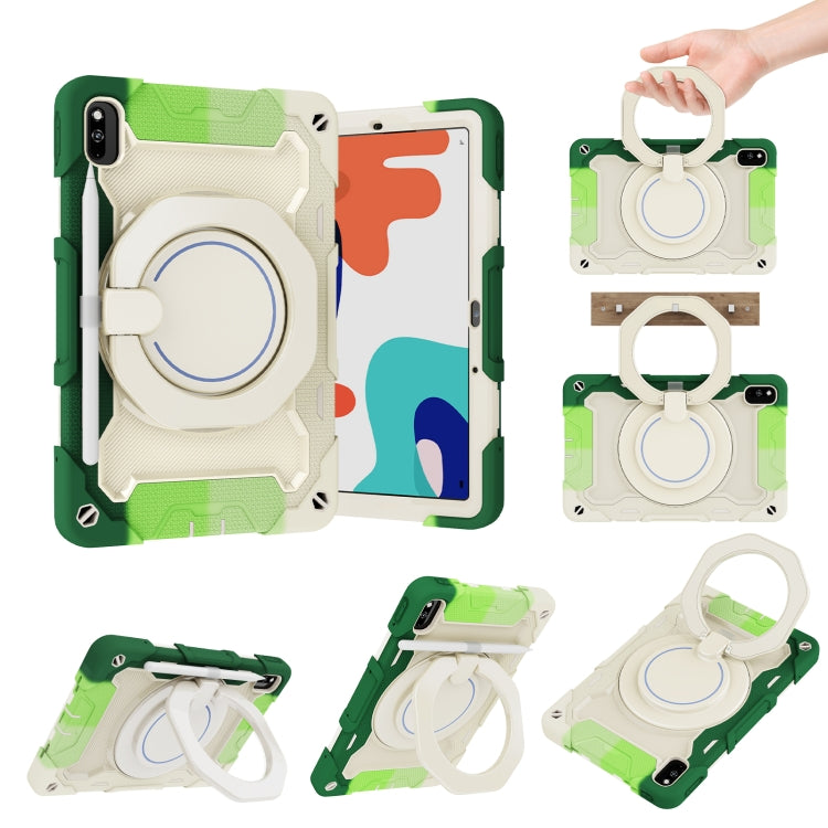 For Huawei MatePad 10.4 Armor Contrast Color Silicone + PC Tablet Case(Colorful Green) - Huawei by buy2fix | Online Shopping UK | buy2fix