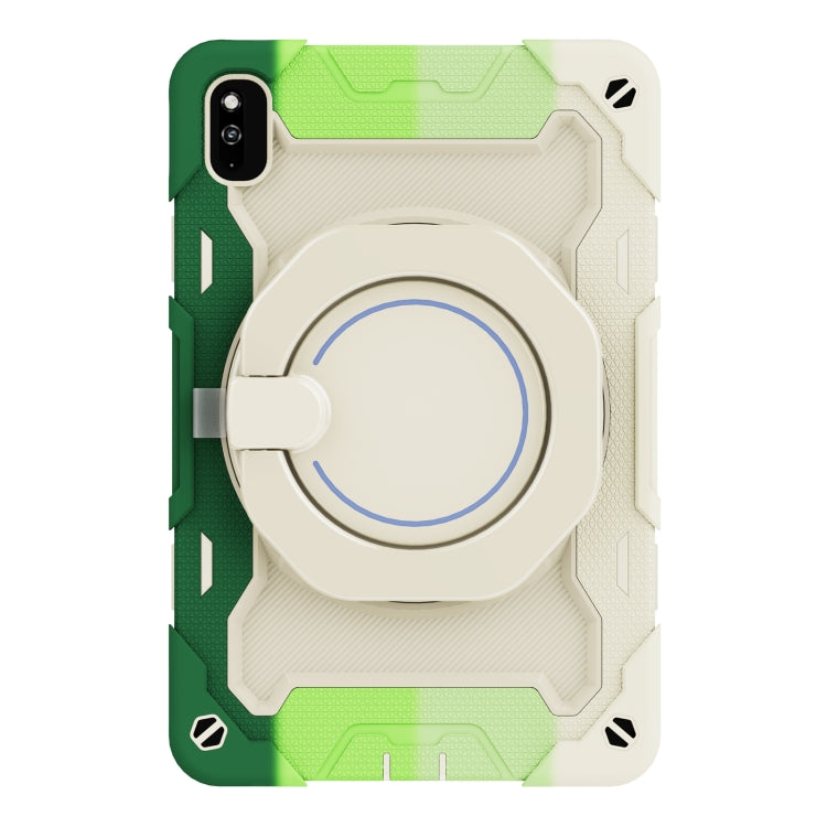 For Huawei MatePad 10.4 Armor Contrast Color Silicone + PC Tablet Case(Colorful Green) - Huawei by buy2fix | Online Shopping UK | buy2fix