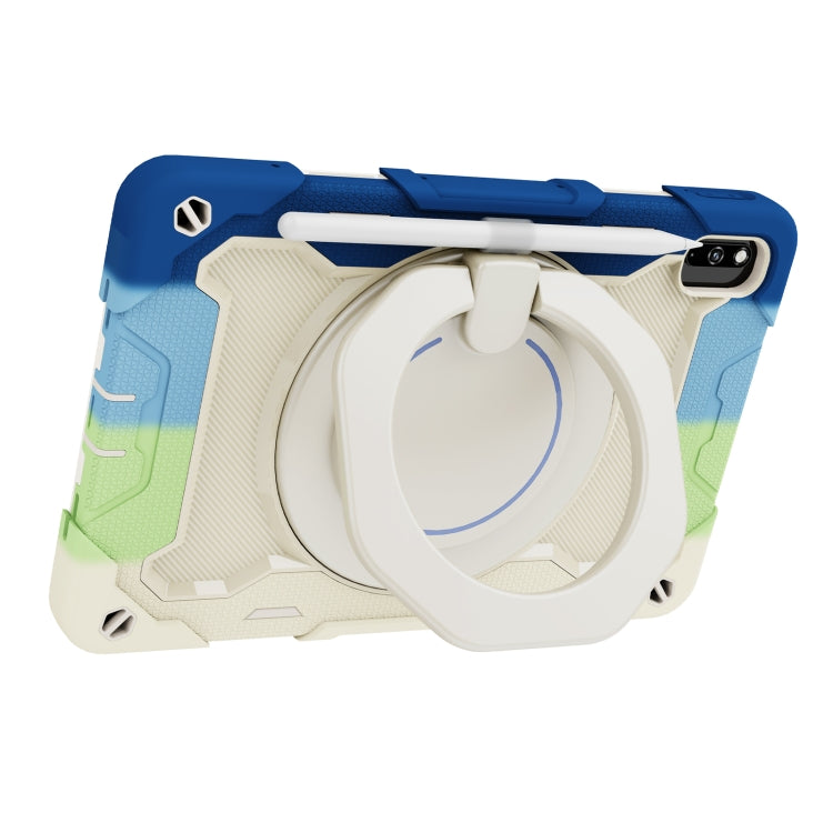 For Huawei MatePad 10.4 Armor Contrast Color Silicone + PC Tablet Case(Colorful Blue) - Huawei by buy2fix | Online Shopping UK | buy2fix