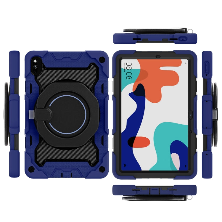 For Honor V6/Tablet V7 Armor Contrast Color Silicone + PC Tablet Case(Navy Blue) - Honor by buy2fix | Online Shopping UK | buy2fix