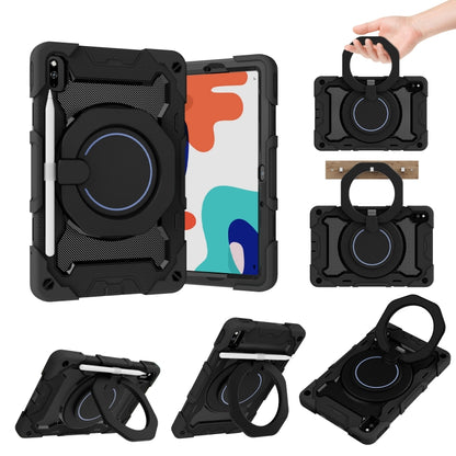 For Honor V6/Tablet V7 Armor Contrast Color Silicone + PC Tablet Case(Black) - Honor by buy2fix | Online Shopping UK | buy2fix