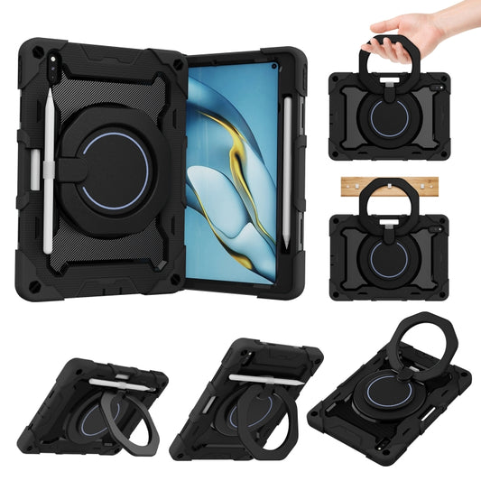 For Huawei Matepad Pro 10.8 Armor Contrast Color Silicone + PC Tablet Case(Black) - Huawei by buy2fix | Online Shopping UK | buy2fix