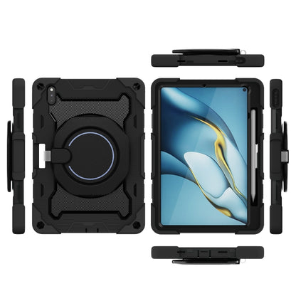 For Huawei Matepad Pro 10.8 Armor Contrast Color Silicone + PC Tablet Case(Black) - Huawei by buy2fix | Online Shopping UK | buy2fix
