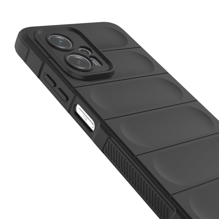 For Xiaomi Redmi Note 11T Pro Magic Shield TPU + Flannel Phone Case(Black) by buy2fix