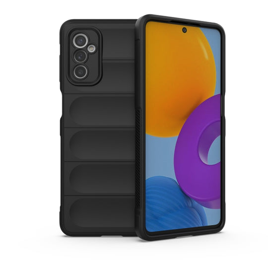 For Samsung Galaxy M52 5G Magic Shield TPU + Flannel Phone Case(Black)