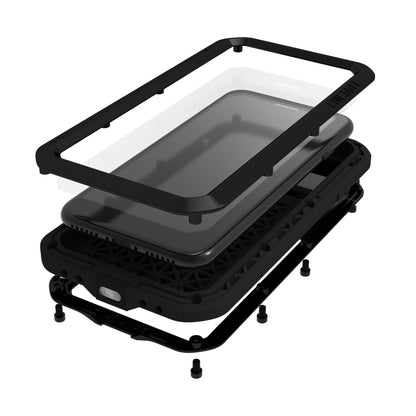 For iPhone SE 2022 / SE 2020 / 8 / 7 LOVE MEI Metal Shockproof Life Waterproof Dustproof Protective Phone Case with Glass (Army Green) by LOVE MEI