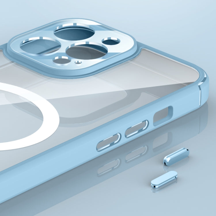 For iPhone 12 Pro Soft Shield MagSafe Magnetic Acrylic Transparent PC Phone Case(Light Purple) by buy2fix