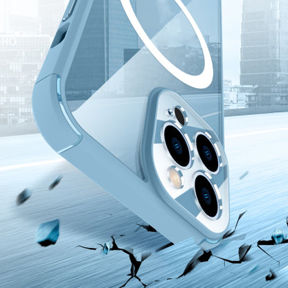 For iPhone 12 Pro Soft Shield MagSafe Magnetic Acrylic Transparent PC Phone Case(Light Purple) by buy2fix