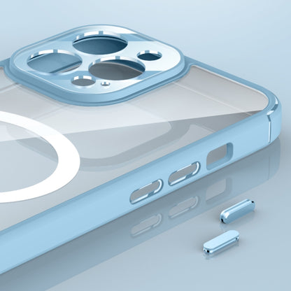 For iPhone 12 Soft Shield MagSafe Magnetic Acrylic Transparent PC Phone Case(Dark Blue) by buy2fix