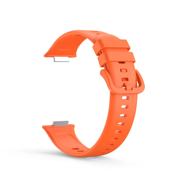 For Huawei Watch Fit 2 Solid Color Silicone Watch Band(Orange) by buy2fix