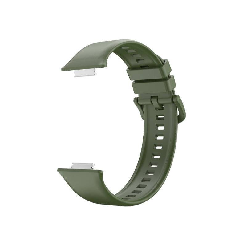 For Huawei Watch Fit 2 Solid Color Silicone Watch Band(Green) by buy2fix