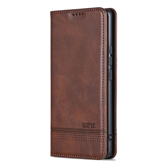 For vivo X100 AZNS Magnetic Calf Texture Leather Phone Case(Dark Brown) - vivo Cases by AZNS | Online Shopping UK | buy2fix