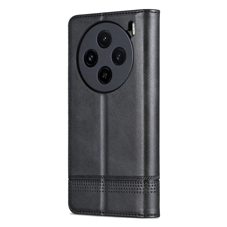 For vivo X100 AZNS Magnetic Calf Texture Leather Phone Case(Black) - vivo Cases by AZNS | Online Shopping UK | buy2fix