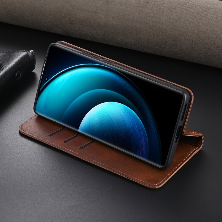 For vivo X100 AZNS Magnetic Calf Texture Leather Phone Case(Black) - vivo Cases by AZNS | Online Shopping UK | buy2fix