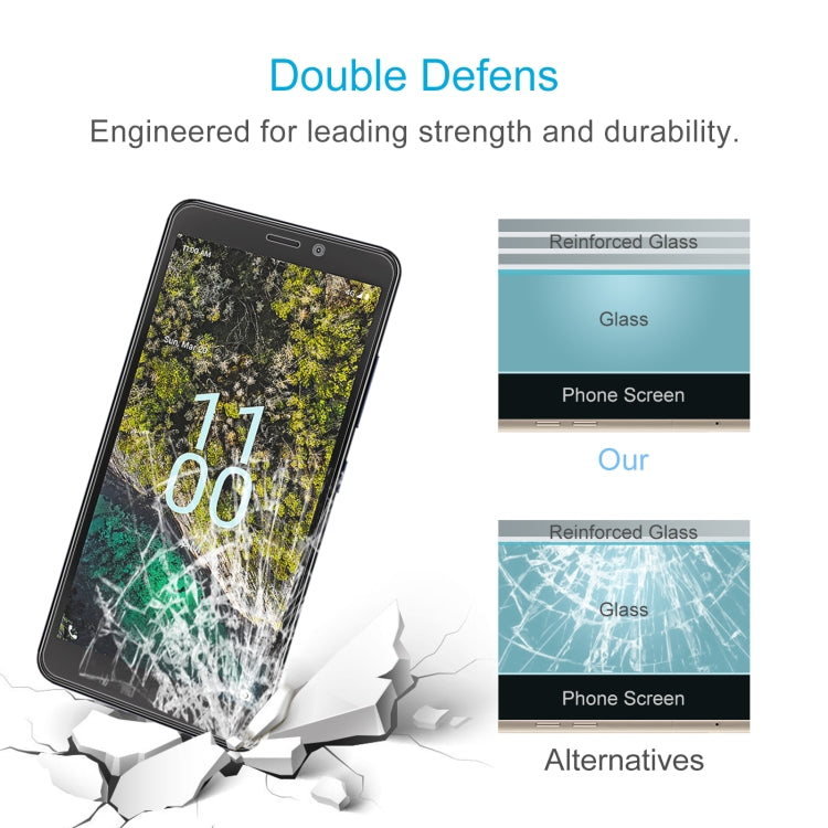50 PCS 0.26mm 9H 2.5D Tempered Glass Film For Nokia C100 - Nokia Tempered Glass by buy2fix | Online Shopping UK | buy2fix