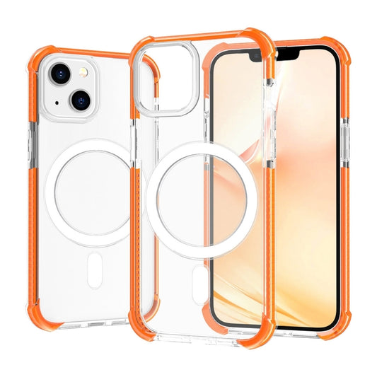 For iPhone 14 Magsafe Magnetic Acrylic Shockproof Phone Case (Orange) by buy2fix