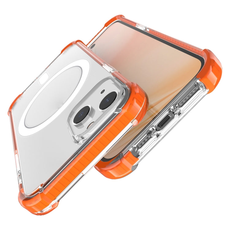 For iPhone 14 Magsafe Magnetic Acrylic Shockproof Phone Case (Orange) by buy2fix