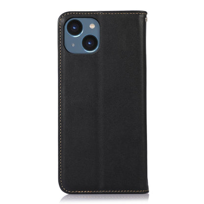For iPhone 14 KHAZNEH Nappa Top Layer Cowhide Leather Phone Case (Black) - iPhone 14 Cases by buy2fix | Online Shopping UK | buy2fix
