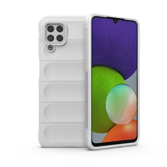 For Samsung Galaxy A22 4G/M32 Magic Shield TPU + Flannel Phone Case(White)