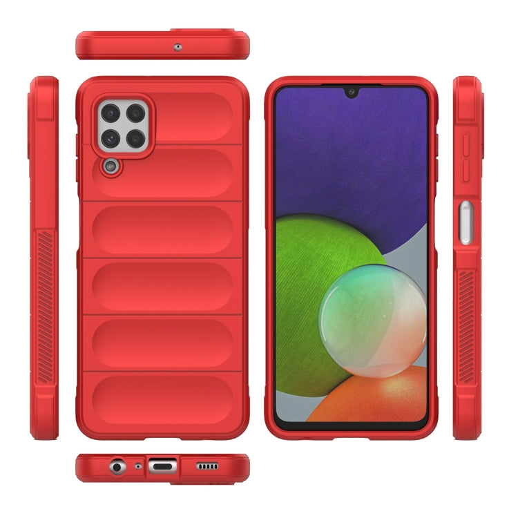 For Samsung Galaxy A22 4G/M32 Magic Shield TPU + Flannel Phone Case(Wine Red) by buy2fix