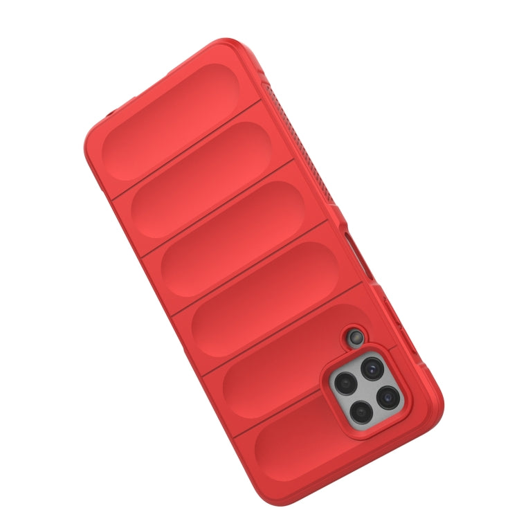For Samsung Galaxy A22 4G/M32 Magic Shield TPU + Flannel Phone Case(Wine Red) by buy2fix