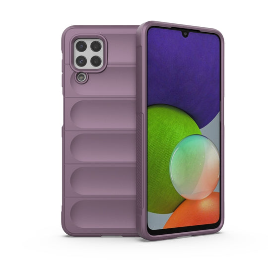 For Samsung Galaxy A22 4G/M32 Magic Shield TPU + Flannel Phone Case(Purple)