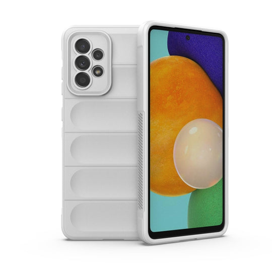 For Samsung Galaxy A52 5G Magic Shield TPU + Flannel Phone Case(White)