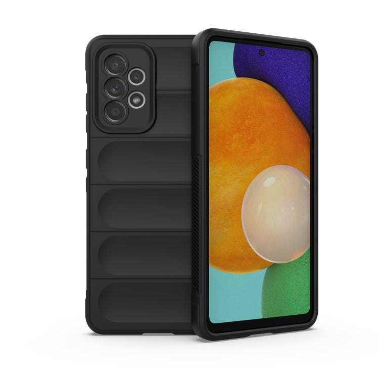 For Samsung Galaxy A52 5G Magic Shield TPU + Flannel Phone Case(Black) by buy2fix