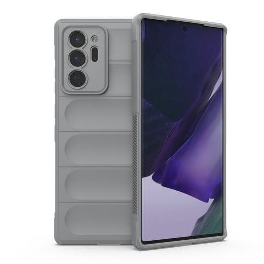For Samsung Galaxy Note20 Ultra Magic Shield TPU + Flannel Phone Case(Grey) by buy2fix