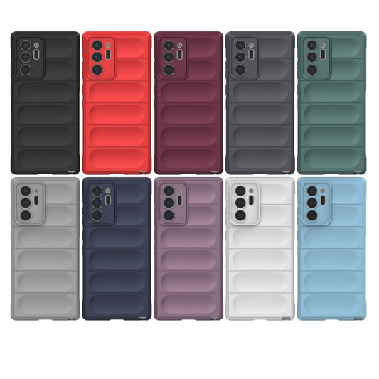 For Samsung Galaxy Note20 Ultra Magic Shield TPU + Flannel Phone Case(Grey) by buy2fix