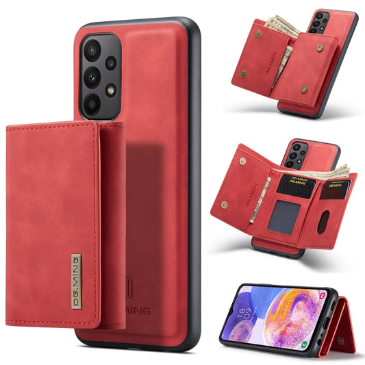 For Samsung Galaxy A23 5G DG.MING M1 Series 3-Fold Multi Card Wallet Phone Case(Red) - Galaxy Phone Cases by DG.MING | Online Shopping UK | buy2fix
