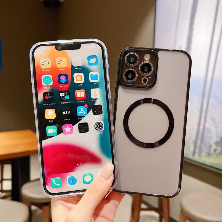 Frosted PC Magsafe Phone Case For iPhone 11 Pro(Transparent Black) by buy2fix