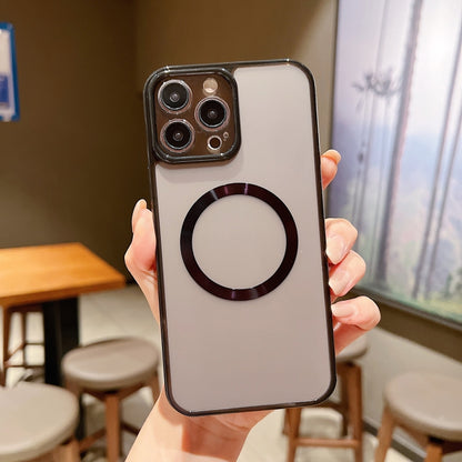 Frosted PC Magsafe Phone Case For iPhone 11(Transparent Black) by buy2fix