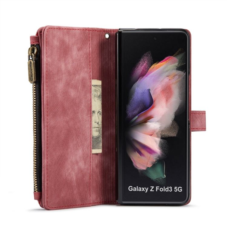 For Samsung Galaxy Z Fold3 5G CaseMe C30 Multifunctional Phone Leather Phone Case(Red) - Galaxy Phone Cases by CaseMe | Online Shopping UK | buy2fix