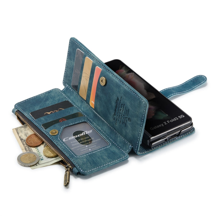 For Samsung Galaxy Z Fold3 5G CaseMe C30 Multifunctional Phone Leather Phone Case(Blue) - Galaxy Phone Cases by CaseMe | Online Shopping UK | buy2fix